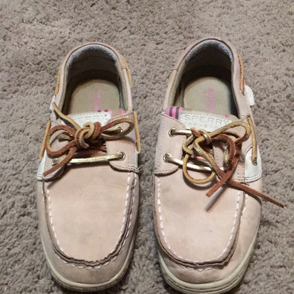 Girls Sperry top sided loafers Sz 4.5 - Picture 1 of 5